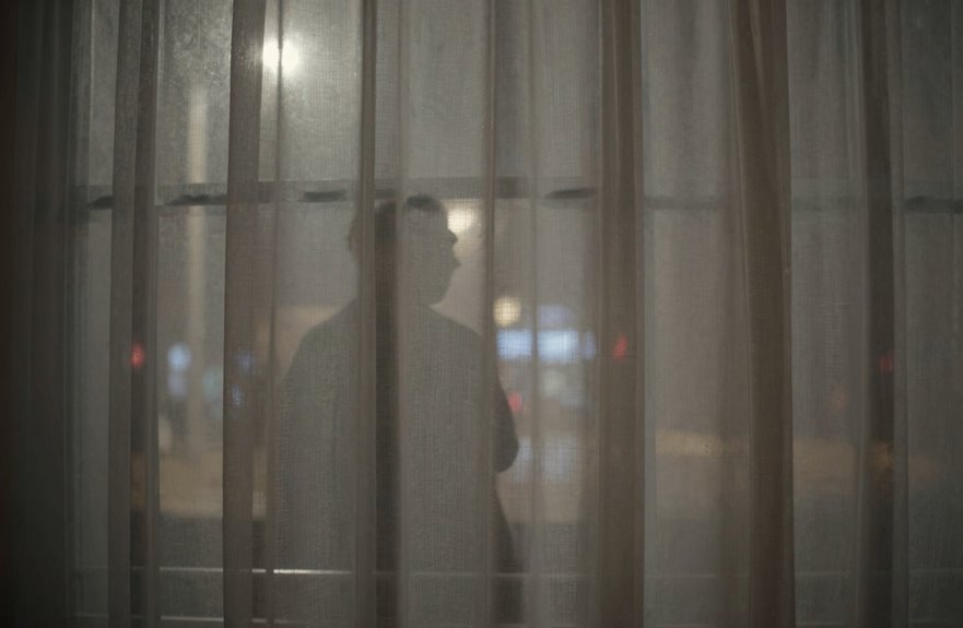 What You See Through Sheer Curtains at Night 1 night reveals sheer curtains transparency differences