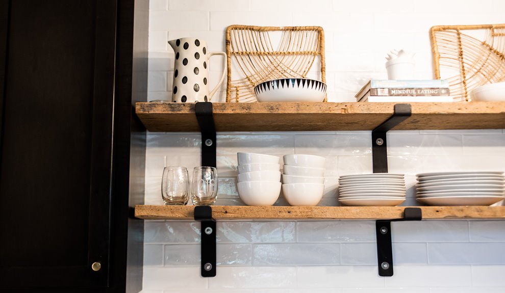 open kitchen shelves stylish styling guide