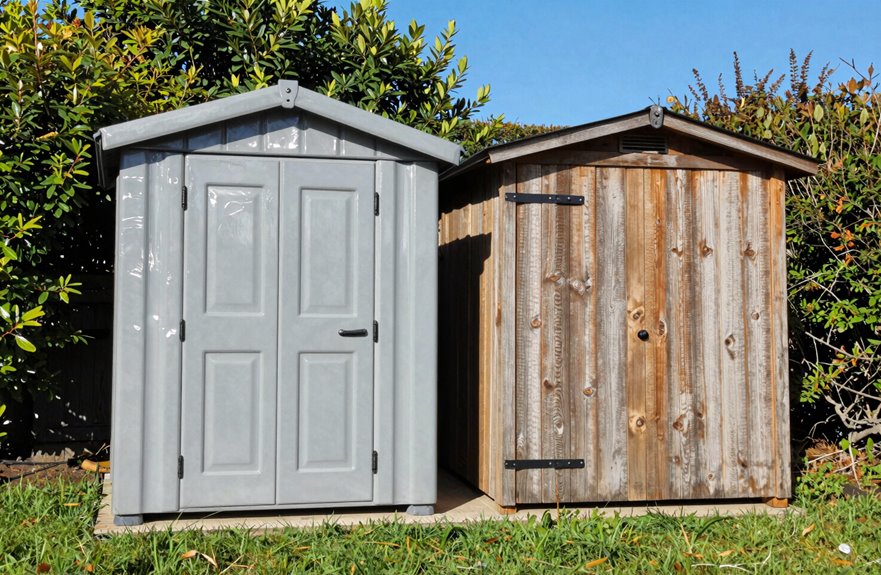 Are Plastic Sheds Better Than Wood? 2 plastic sheds low maintenance weatherproof