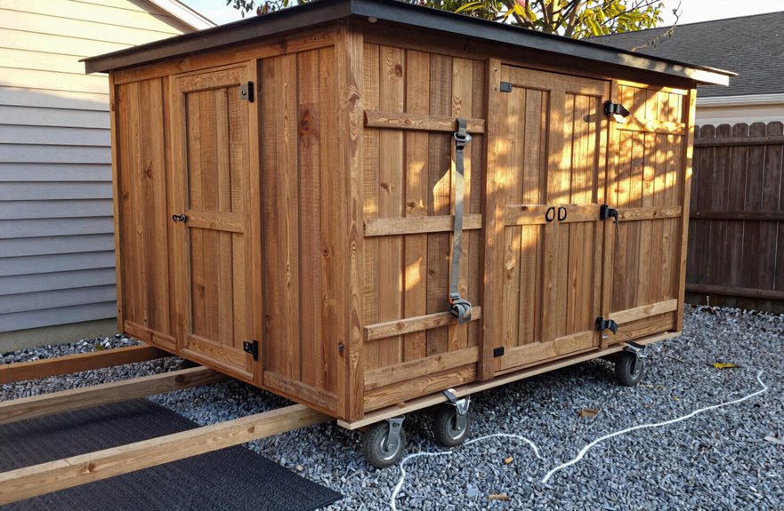 7 Steps to Move a Large Storage Shed Without Damage 4 protect siding doors shed corners