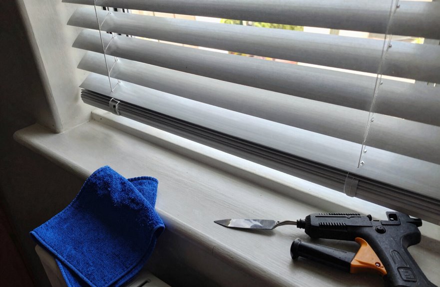 repairing vinyl and aluminum blinds dents slats surface damage