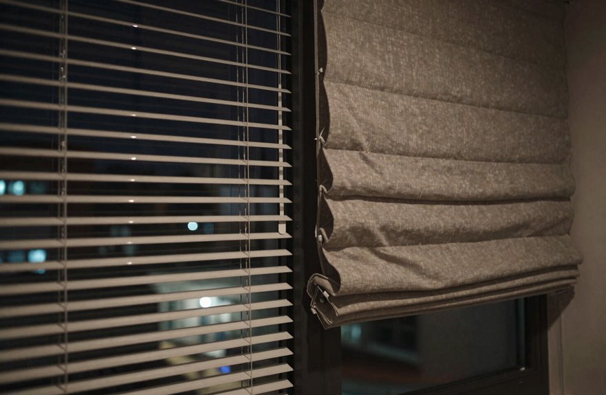 roman shades maximize night privacy