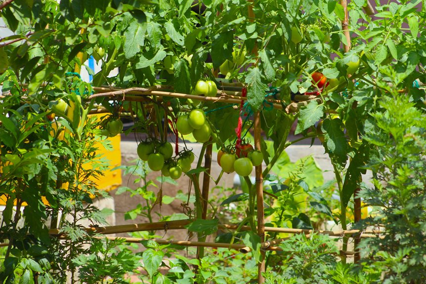 seven ways to support tomato plants