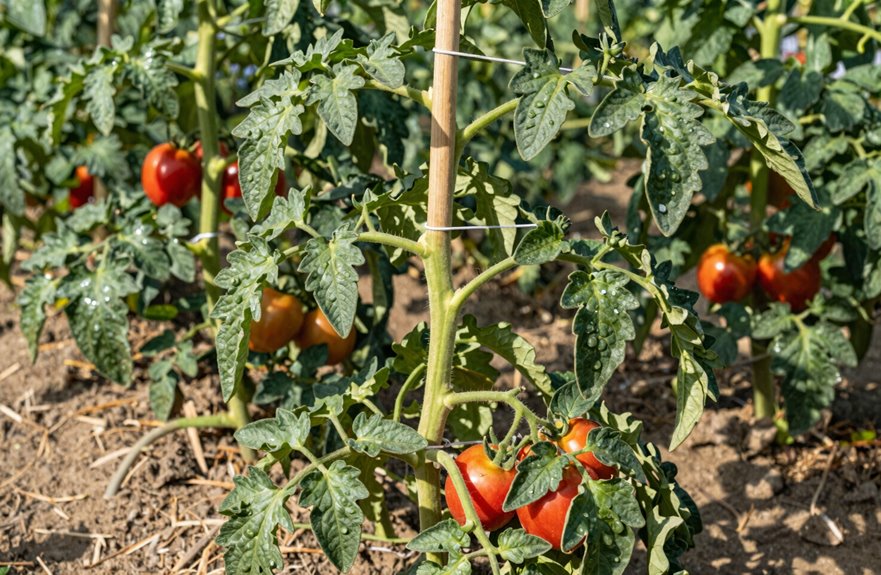 7 Best Ways to Support Tomato Plants - A Complete Guide 3 single stem staking for indeterminate tomatoes