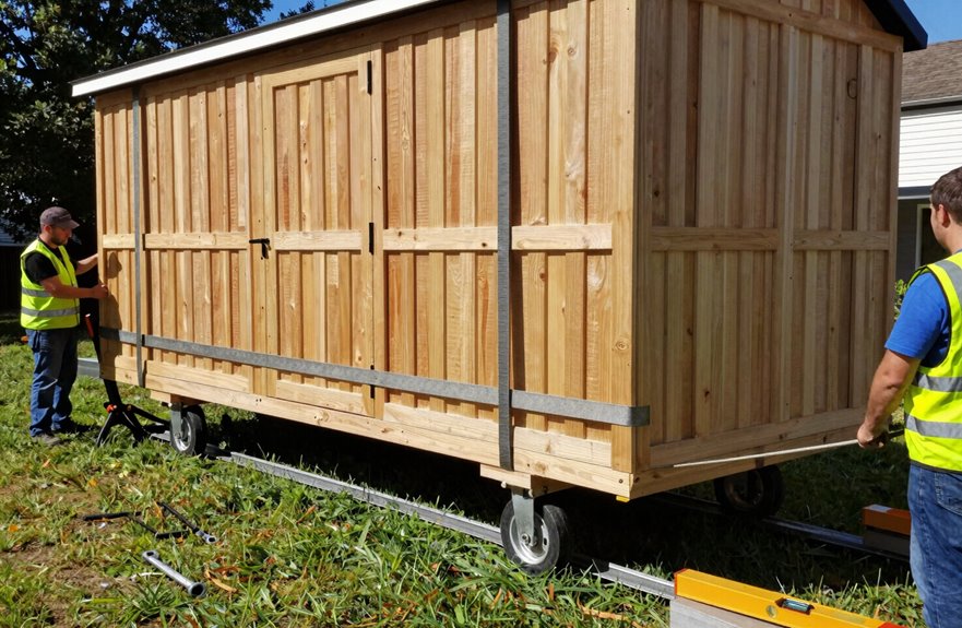 7 Steps to Move a Large Storage Shed Without Damage 2 six shed moving methods by size