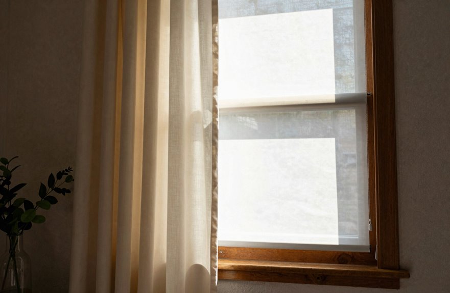 small spaces roller blinds curtains warm