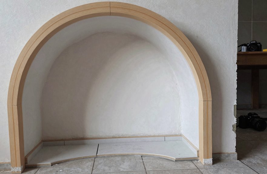 How to Build an Archway in 5 Steps 5 smooth tiled trimmed archway finish