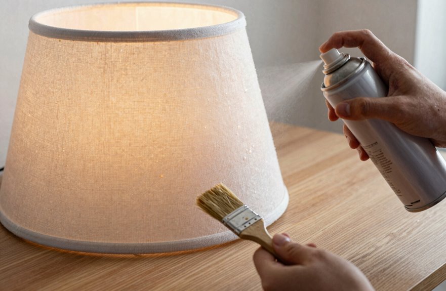 Can You Paint Lamp Shades? 3 sprayed mist flawless fabric finish
