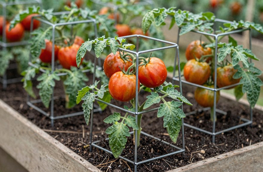 7 Best Ways to Support Tomato Plants - A Complete Guide 2 tall sturdy 5ft cages staking