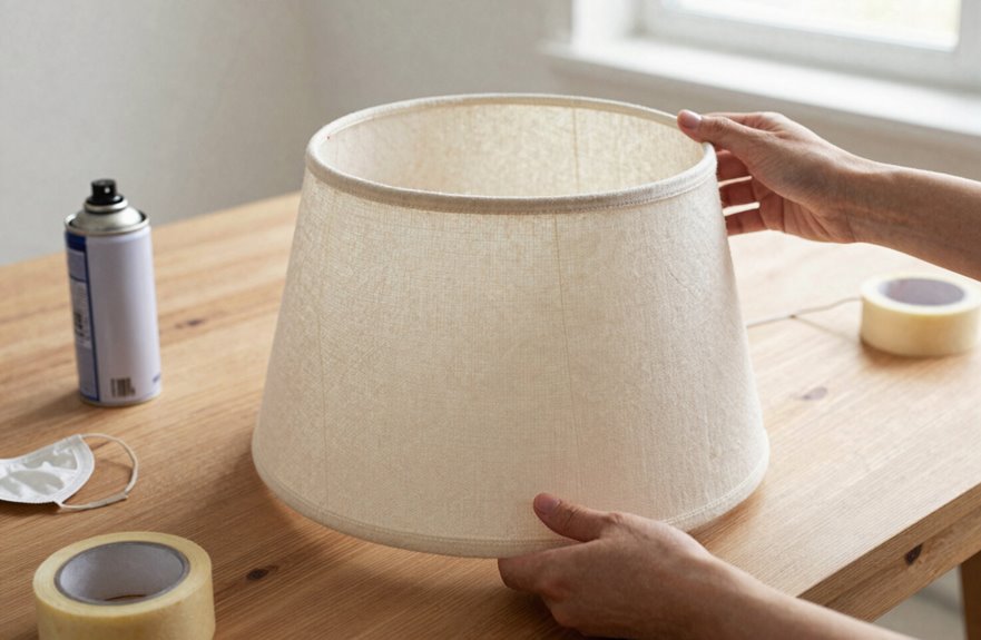 Can You Paint Lamp Shades? 4 thin even spray painted shade transformation
