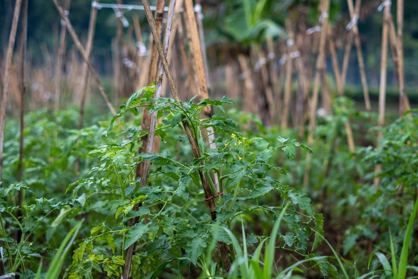 tomato support cage or stake