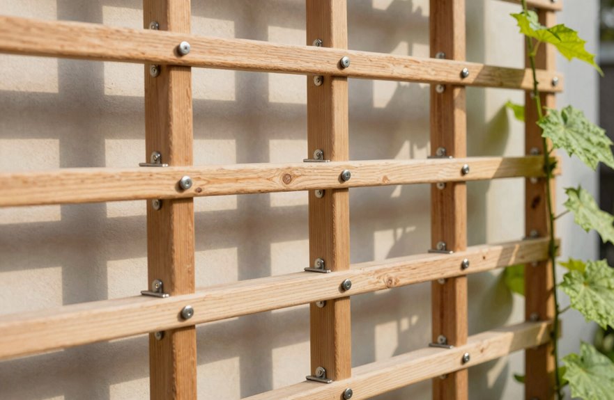 trellis anchors wire tensioned together