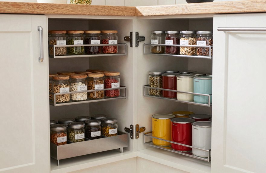 5 Kitchen Cabinet Organization Tips You Need Now 4 two tier pull out revolutionizes corner storage