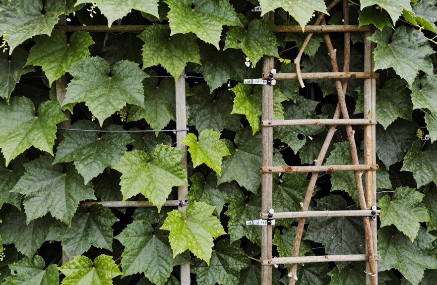 wire or natural trellis choice for climbing plants