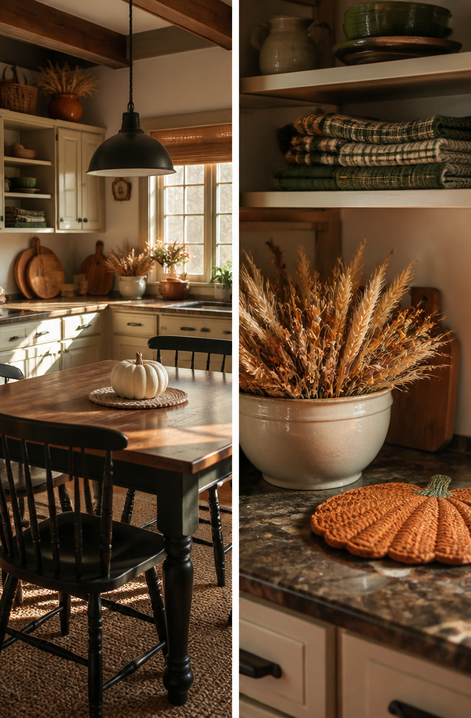 20 Country Style Kitchen Ideas for a Cozy Farmhouse Feel 19 Seasonal decor items displayed in a country kitchen.