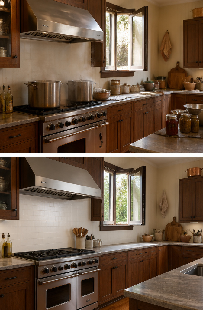 Canning Kitchen Ideas: Outdoor, Indoor and Seasonal Designs for Preserving 6 A kitchen vent designed to handle steam from canning.